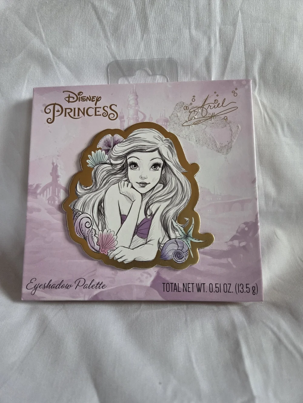Disney Princess Ariel Eyeshadow Palette - Pink, Purple, Gold Accents NEW